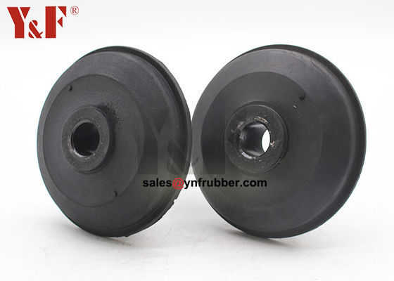 Black Isolation Rubber Mounts Flanged With High Noise Reduction